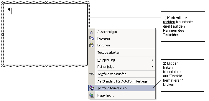 Abbildung 31: Textfeld formatieren